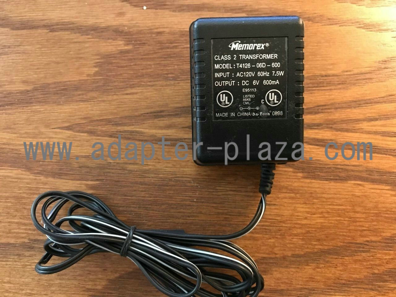 New Memorex T4126-06D-600 6V 600mA AC DC Adapter Power Supply